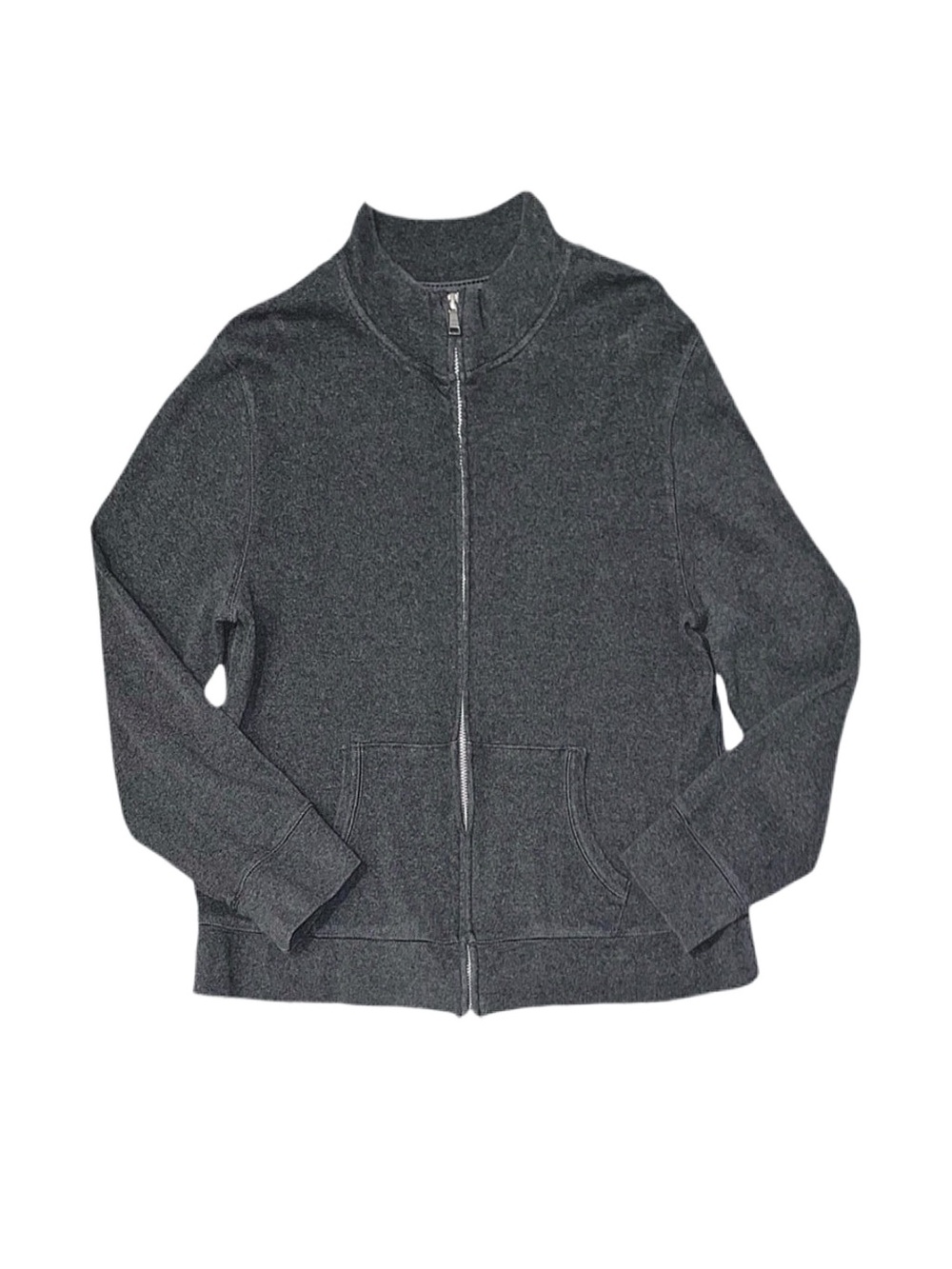 SONOMA Women's Dark Grey Full Zip Long Sleeve Sweatshirt